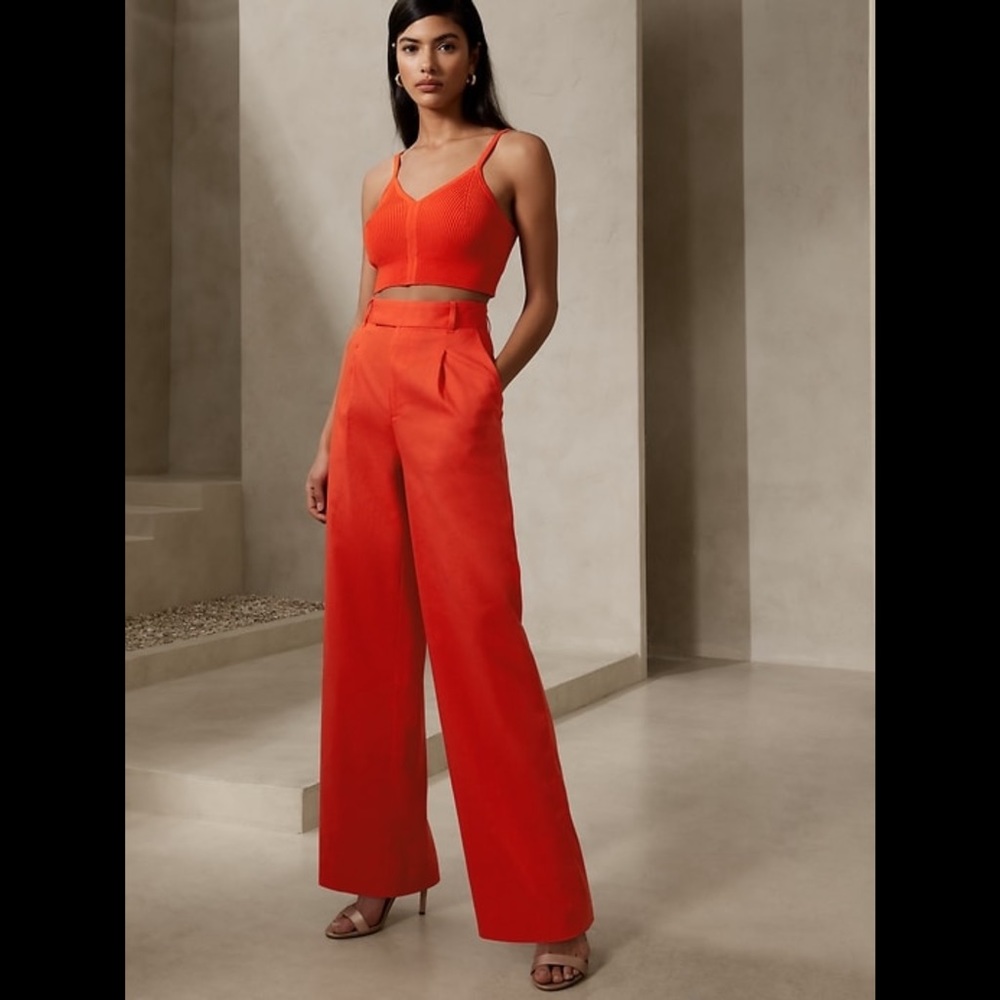 Banana Republic Orange Wide Leg Pants